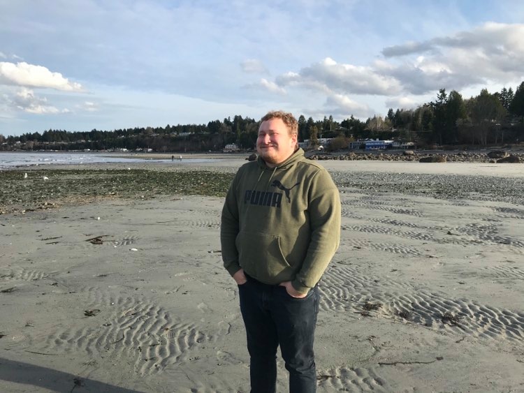 Myself at the beach in Qualicum Beach where my grandmother lives and where I spent my teenage years.